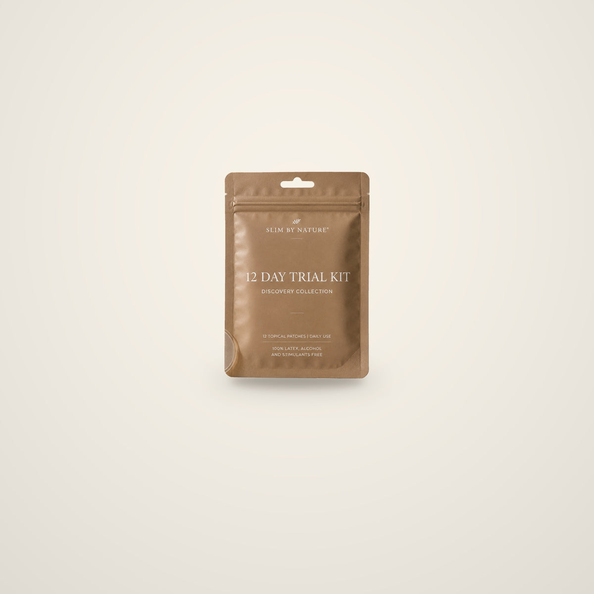 Slim By Nature 12 Day Trial Kit patch pouches — 1 pack on a cream background