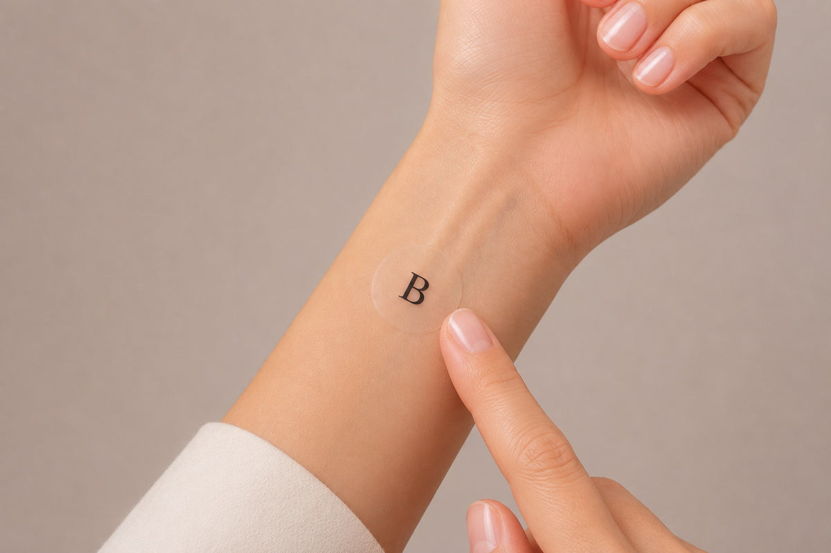 Berberine Boost topical patch worn on the wrist