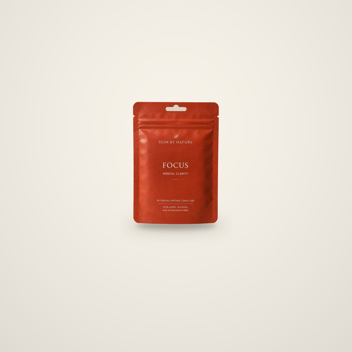 Slim By Nature Focus patch pouches in terracotta — 1 pack on a cream background