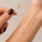 Applying a Focus topical patch to the forearm