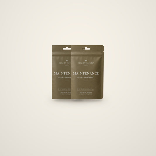 Slim By Nature Maintenance patch pouches — 2 pack on a cream background