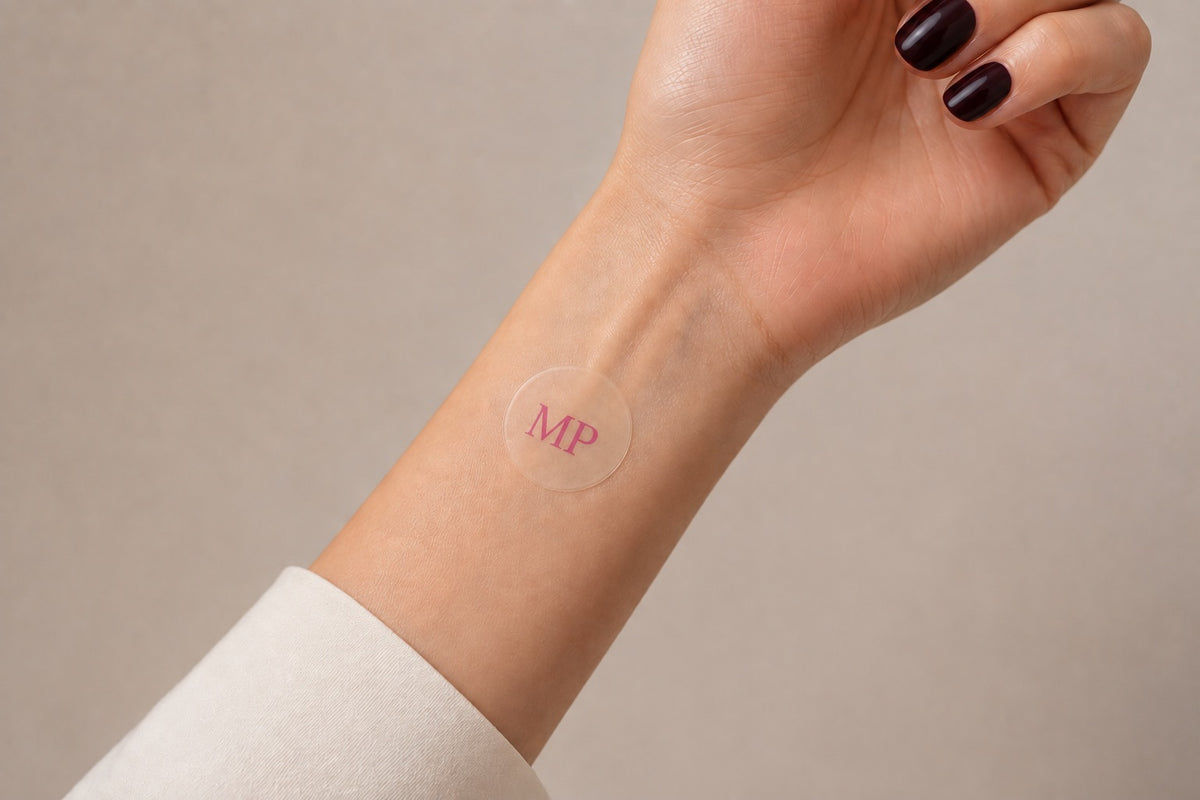 Menopause topical patch worn on the wrist