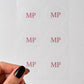 Sheet of six Menopause topical patches