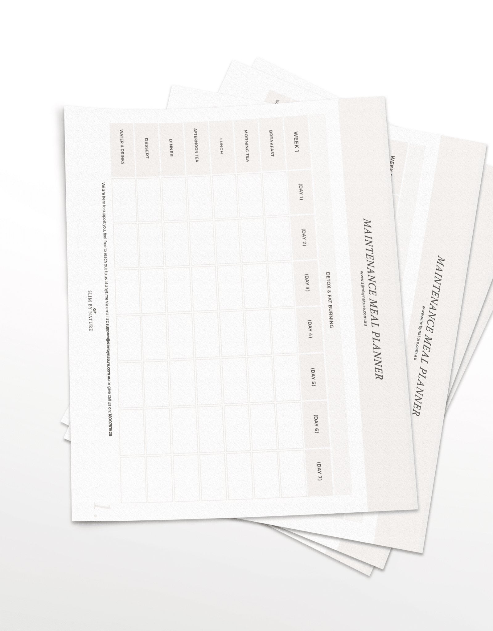 Maintenance Meal Planner Printable